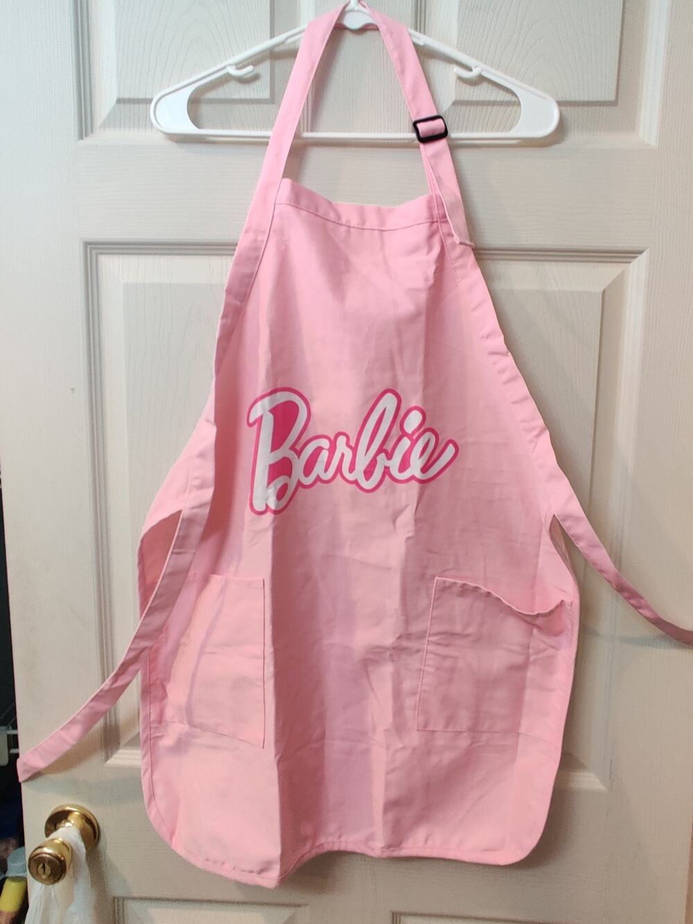 Barbie Kitchen Apron Pink Logo One Size 2023 Mattel